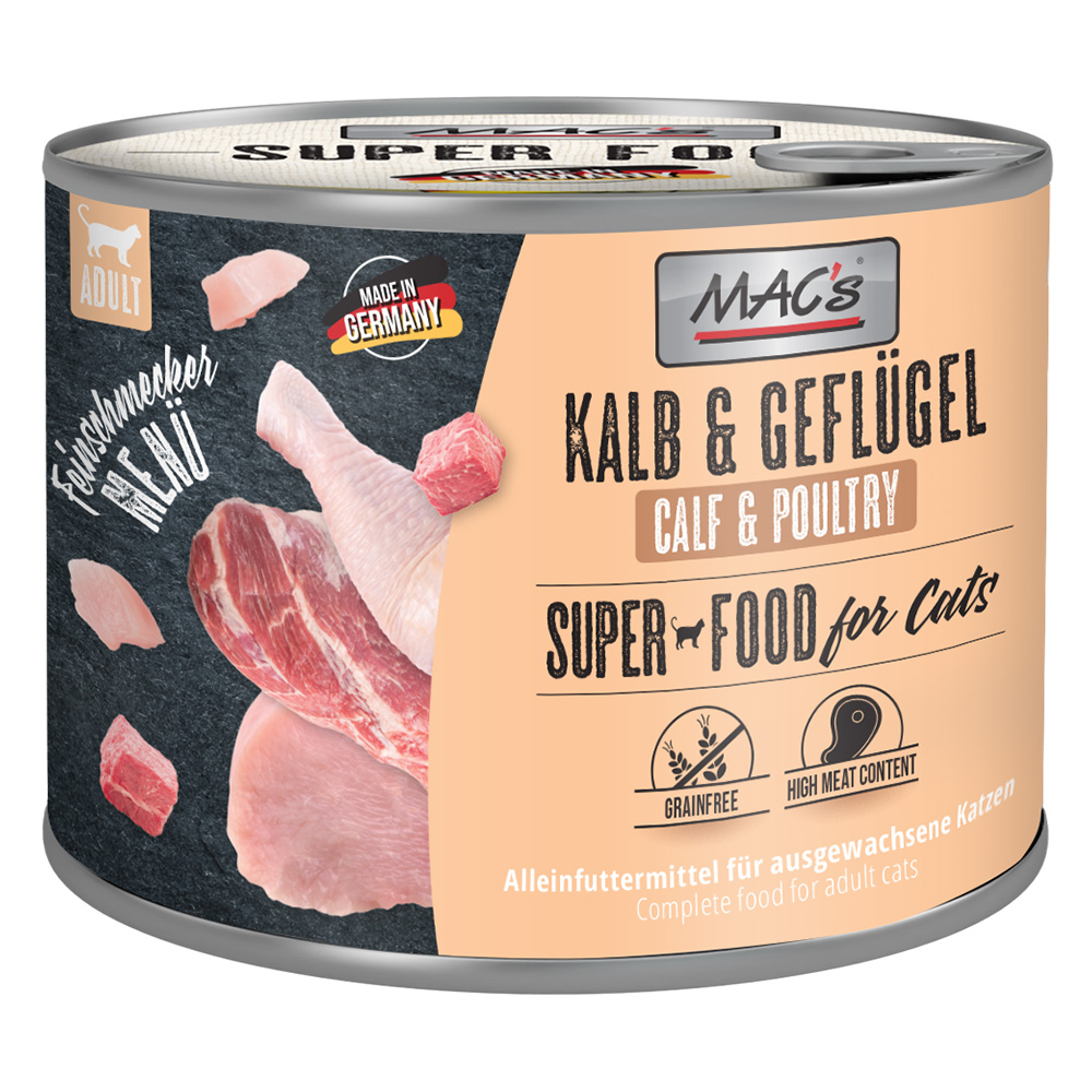 foto del prodotto mac s cat feinschmecker 6 x 200 g alimento umido per gatti agnello pollame