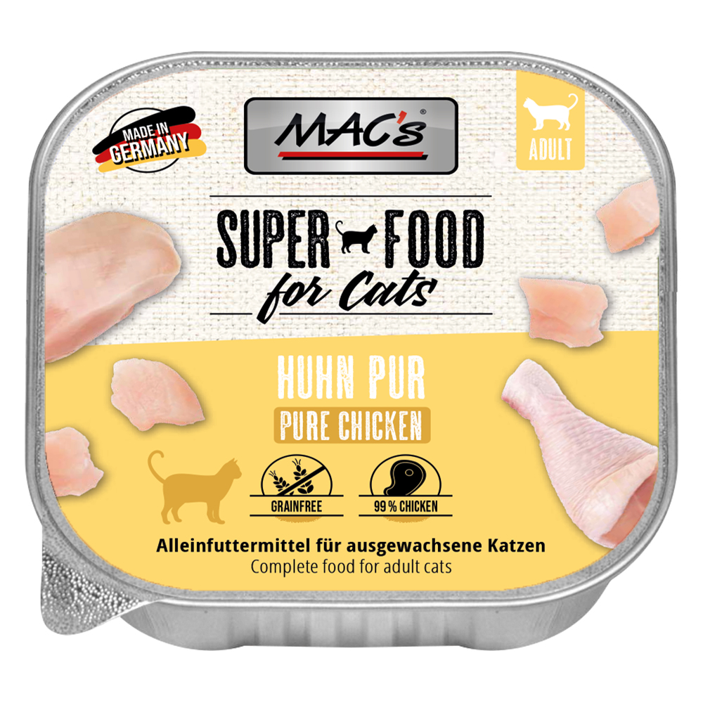 foto del prodotto mac s cat in vaschetta 16 x 100 g pollo puro