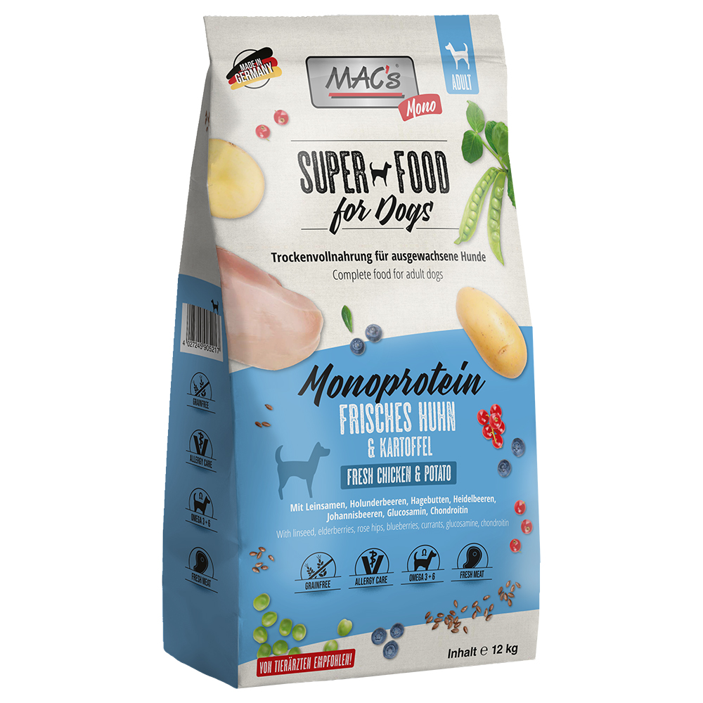 foto del prodotto mac s mono pollo crocchette per cani 12 kg