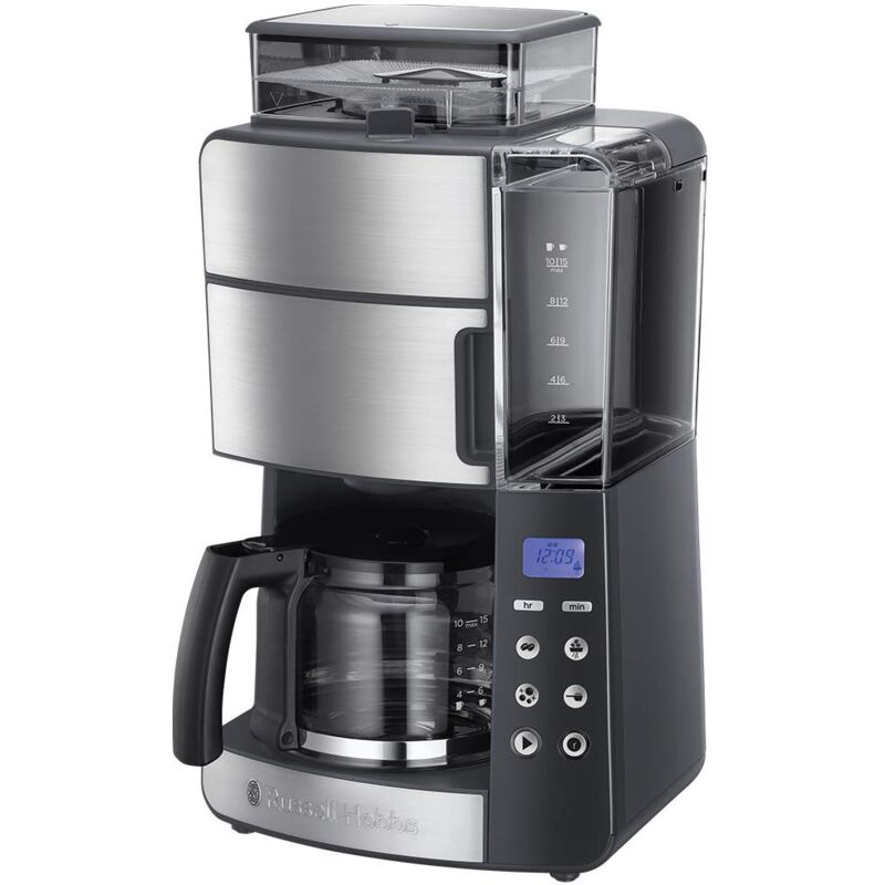 foto del prodotto macchina caff americano con macinacaff integrato timer digitale, filtro per estrazione e aroma ottimali caraffa in vetro max 10 tazze, 3