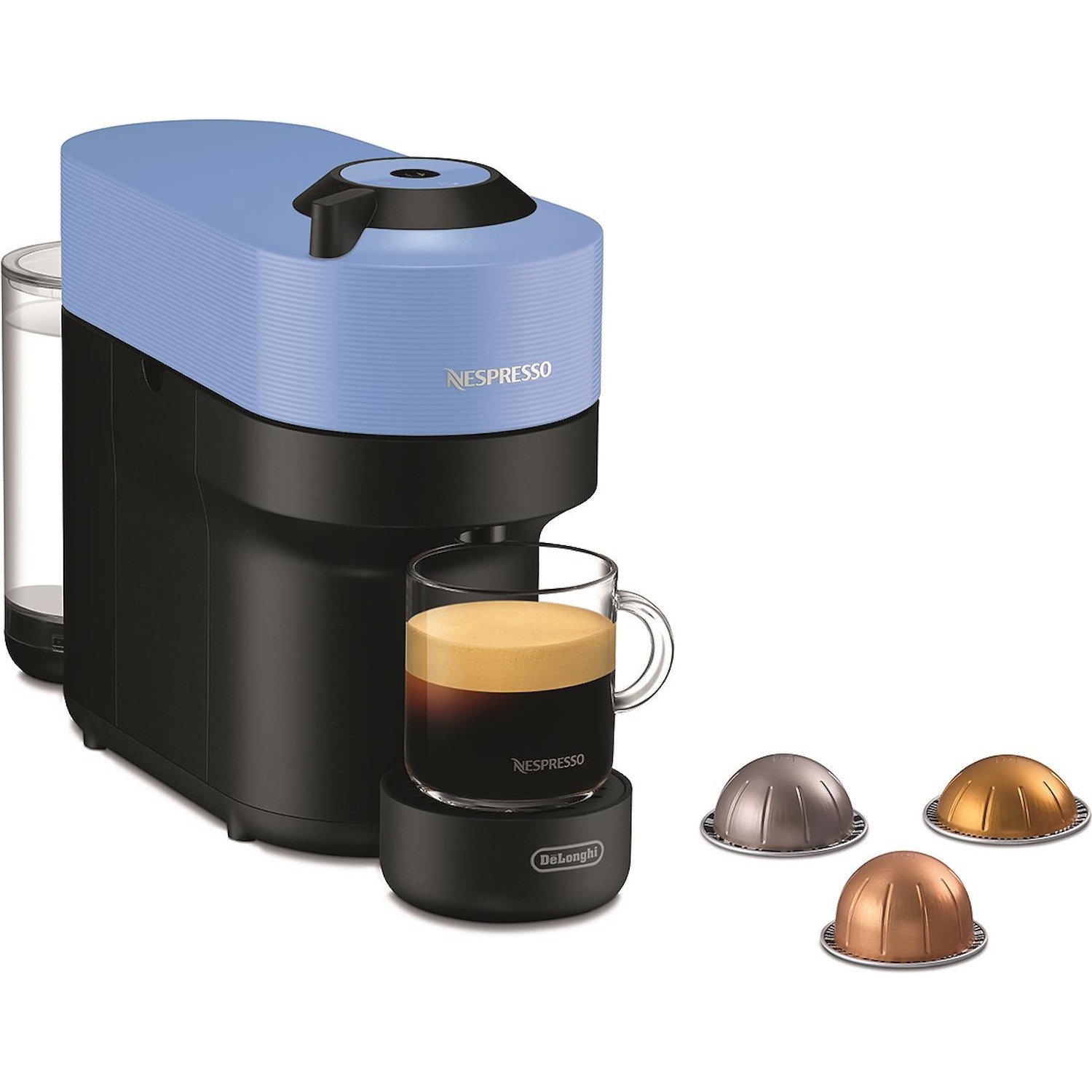 foto del prodotto macchina caffe nespresso delonghi vertuo pop env90.a light blue azzurro