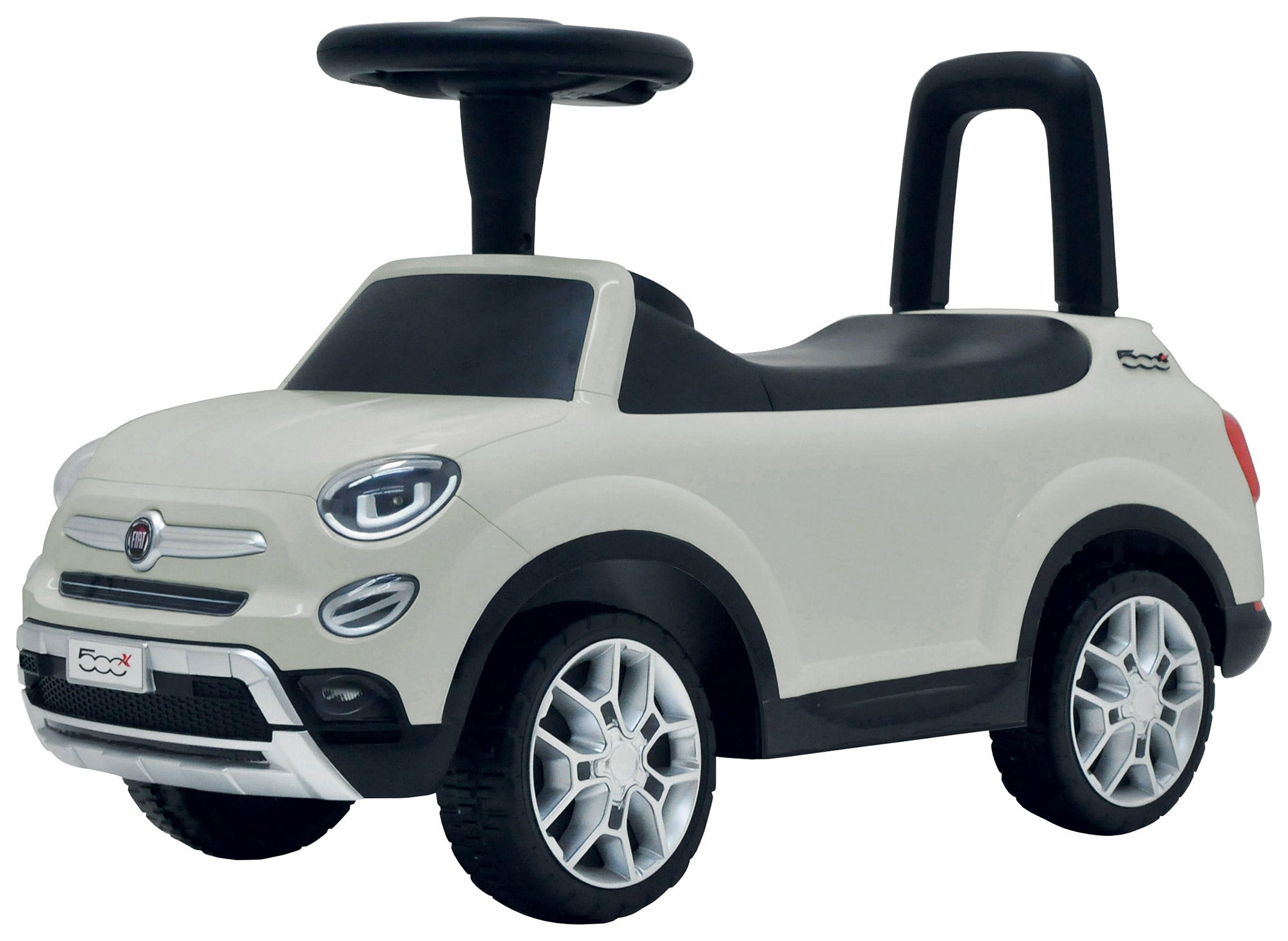 foto del prodotto macchina cavalcabile per bambini con licenza fiat 500x bianca