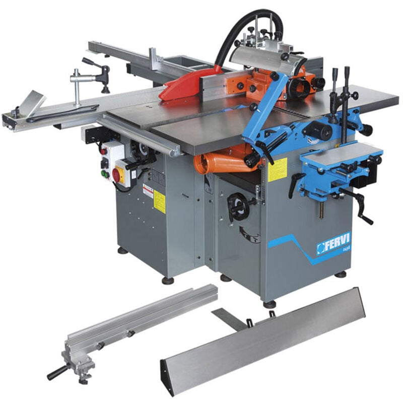 foto del prodotto macchina combinata da legno 8 lavorazioni fervi 0498 basamento incluso 230v 50hz 2.2kw