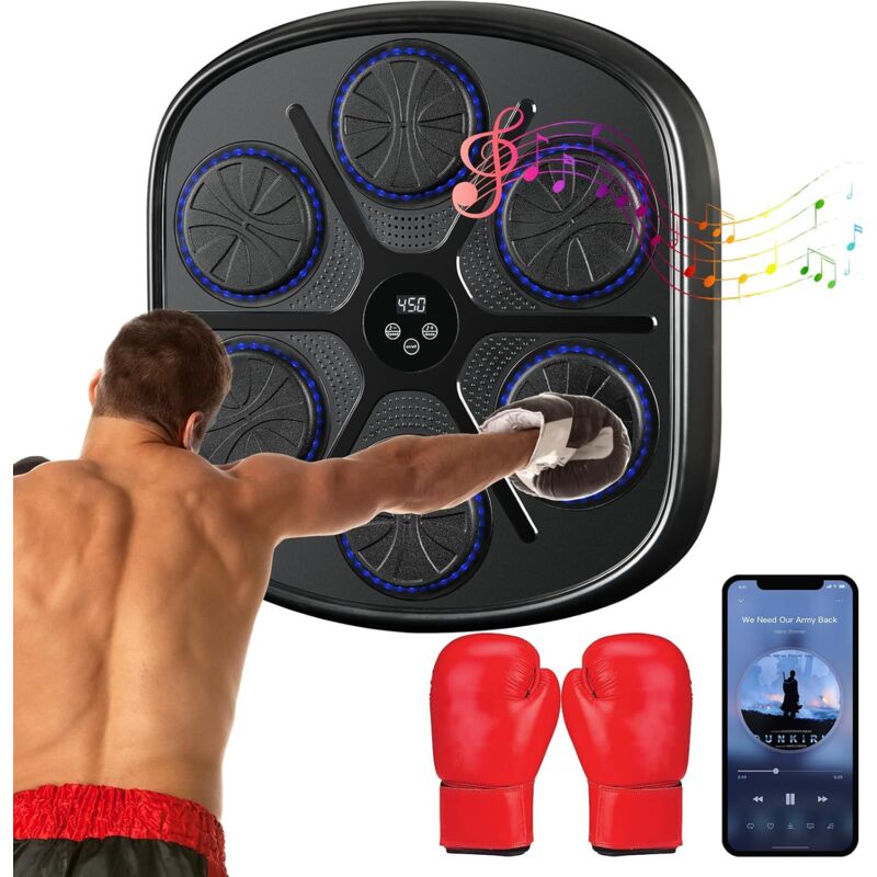 immagine 0 del prodotto macchina da boxe musicale a led, attrezzatura per allenamento musicale bluetooth smart target elettronica domestica, altezza di installazione