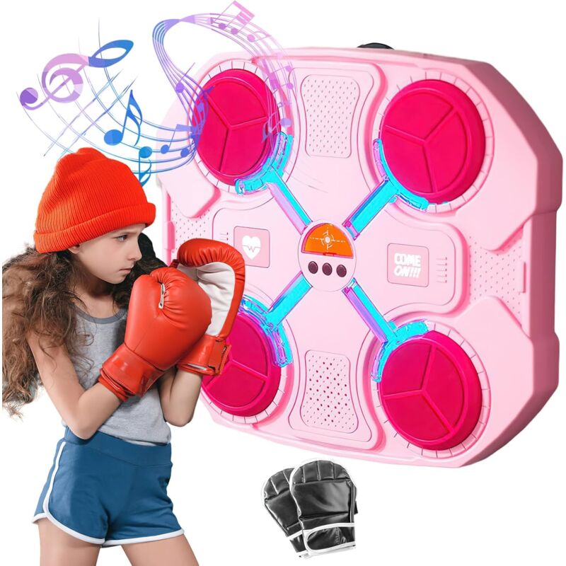 foto del prodotto macchina da boxe musicale, macchina da boxe musicale per bambini, nuova macchina da boxe intelligente da parete 2024 con guanti, boxe elettronico