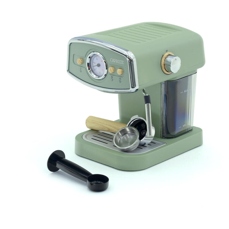 foto del prodotto macchina da caff express semi automatica caprizze kai 1050 w 15 bar capacit per 5 tazzine con vaporizzatore colore verde opaco