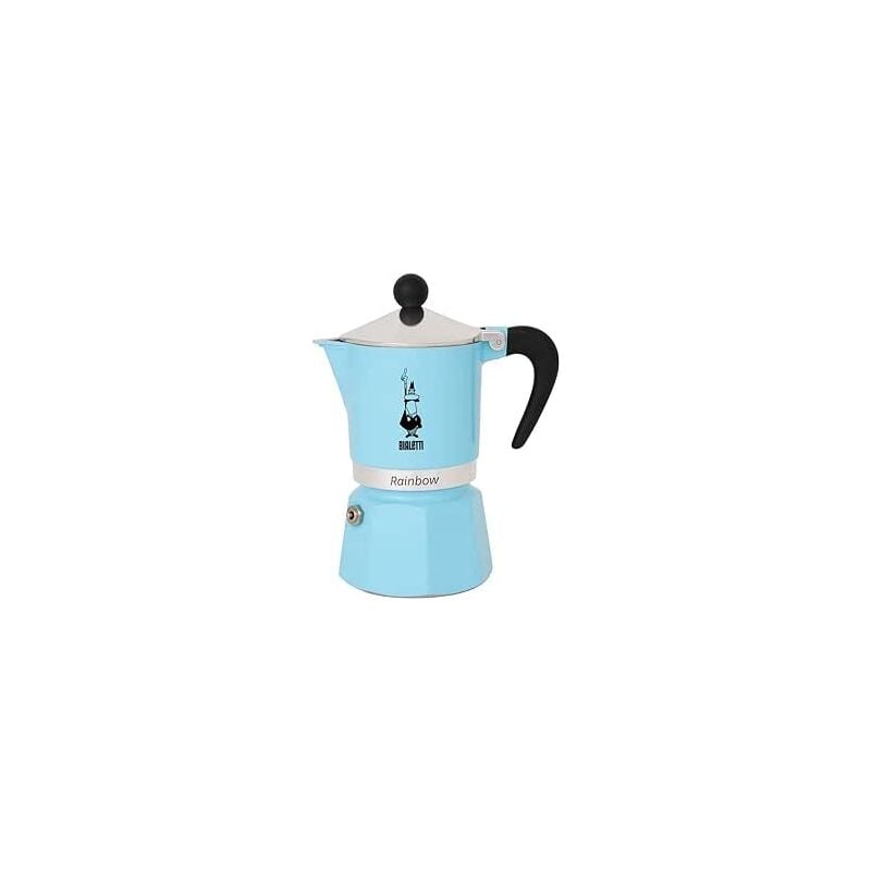 foto del prodotto macchina da caff moka rainbow 1 tazza blu