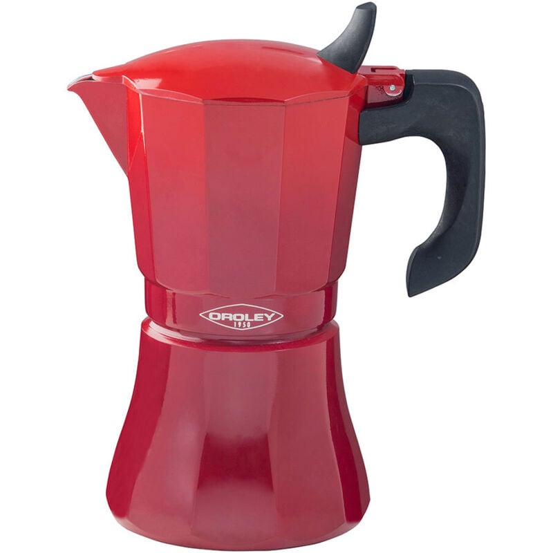 foto del prodotto macchina da caff petra in alluminio 6 tazze rosso oroley