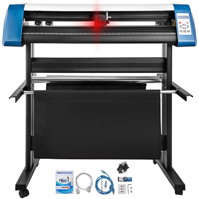 foto del prodotto macchina da taglio in vinile da 34 pollici, plotter semiautomatico con sensore e usb, ideale per il taglio e la progettazione di adesivi mophorn