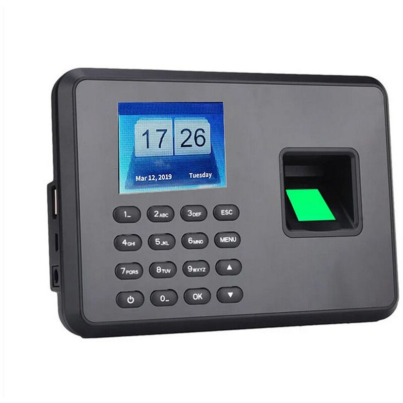 foto del prodotto macchina di presenza dipendenti lettore impronta digitale rivelatore badge biometrico usb display 2,4 pollici