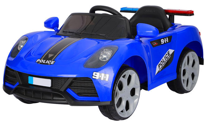 foto del prodotto macchina elettrica della polizia per bambini 6v police blu