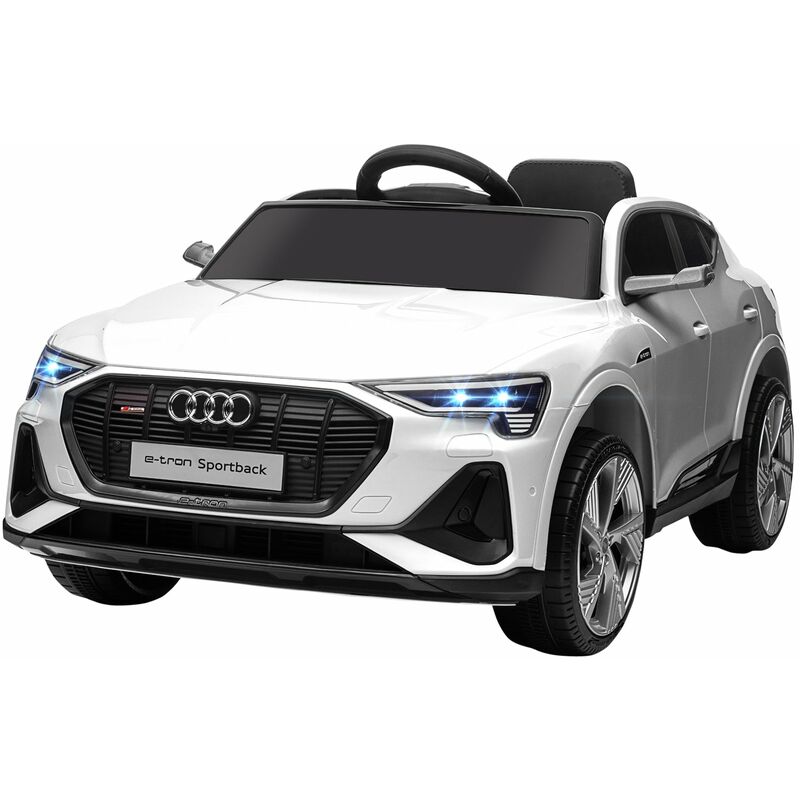 foto del prodotto macchina elettrica per bambini 12v con licenza audi e tron sportback bianco