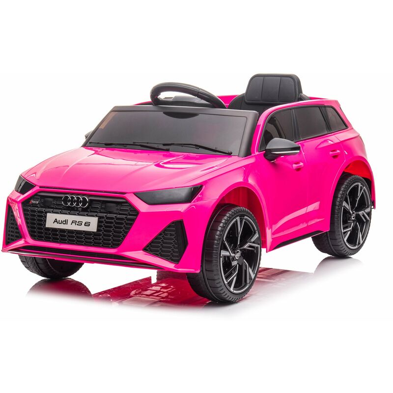 foto del prodotto macchina elettrica per bambini 12v con licenza audi rs6 rosa