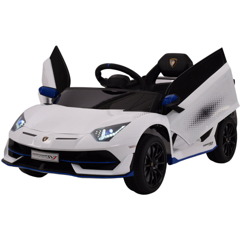 foto del prodotto macchina elettrica per bambini 12v con licenza lamborghini aventador svj small bianca