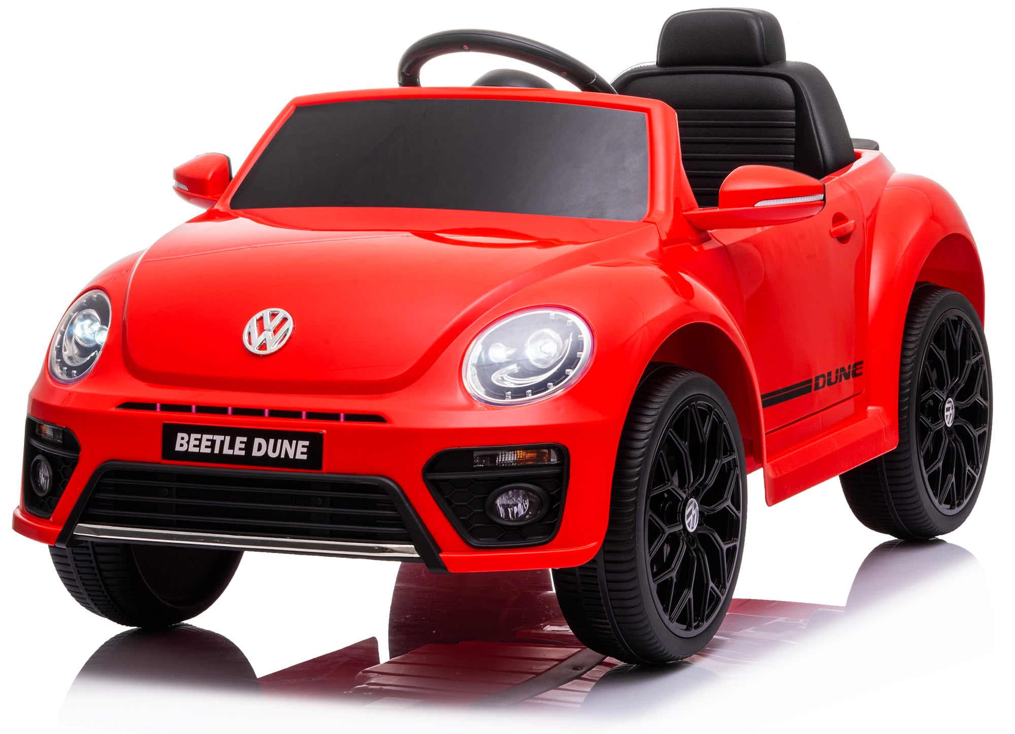 foto del prodotto macchina elettrica per bambini 12v con licenza volkswagen maggiolino beetle small rossa