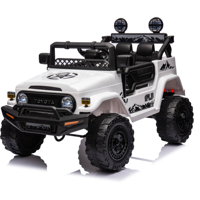 foto del prodotto macchina elettrica per bambini 12v toyota cruiser bianca