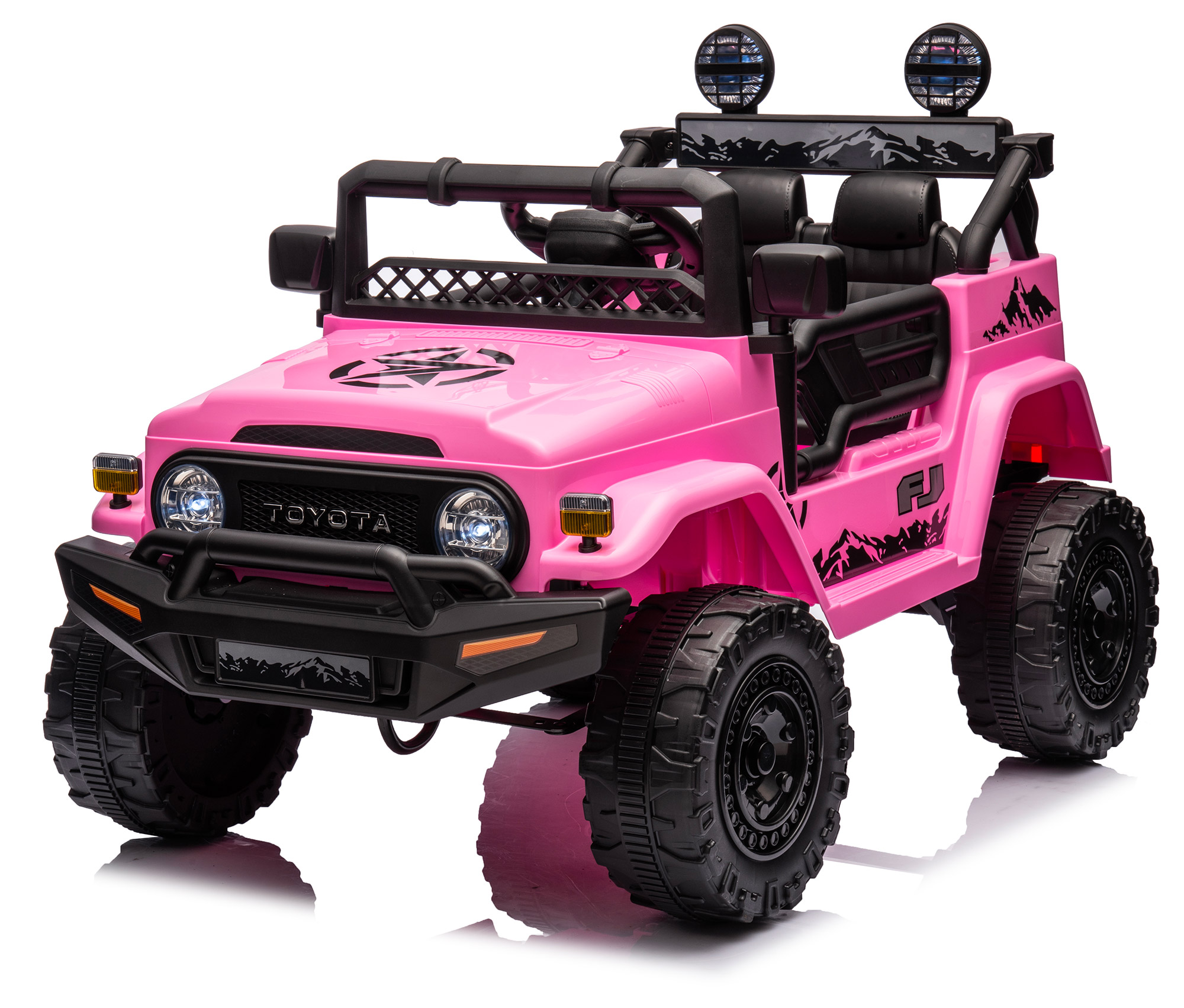 foto del prodotto macchina elettrica per bambini 12v toyota cruiser rosa