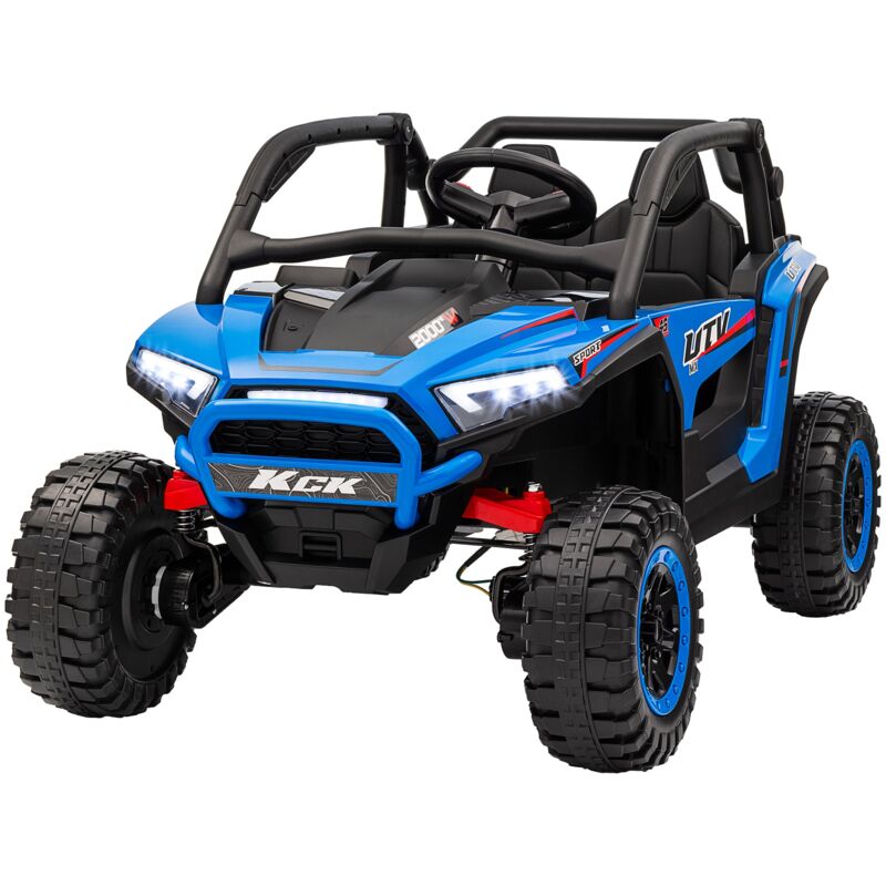foto del prodotto macchina elettrica per bambini 24v velocit 5 7km h guida manuale e telecomando blu