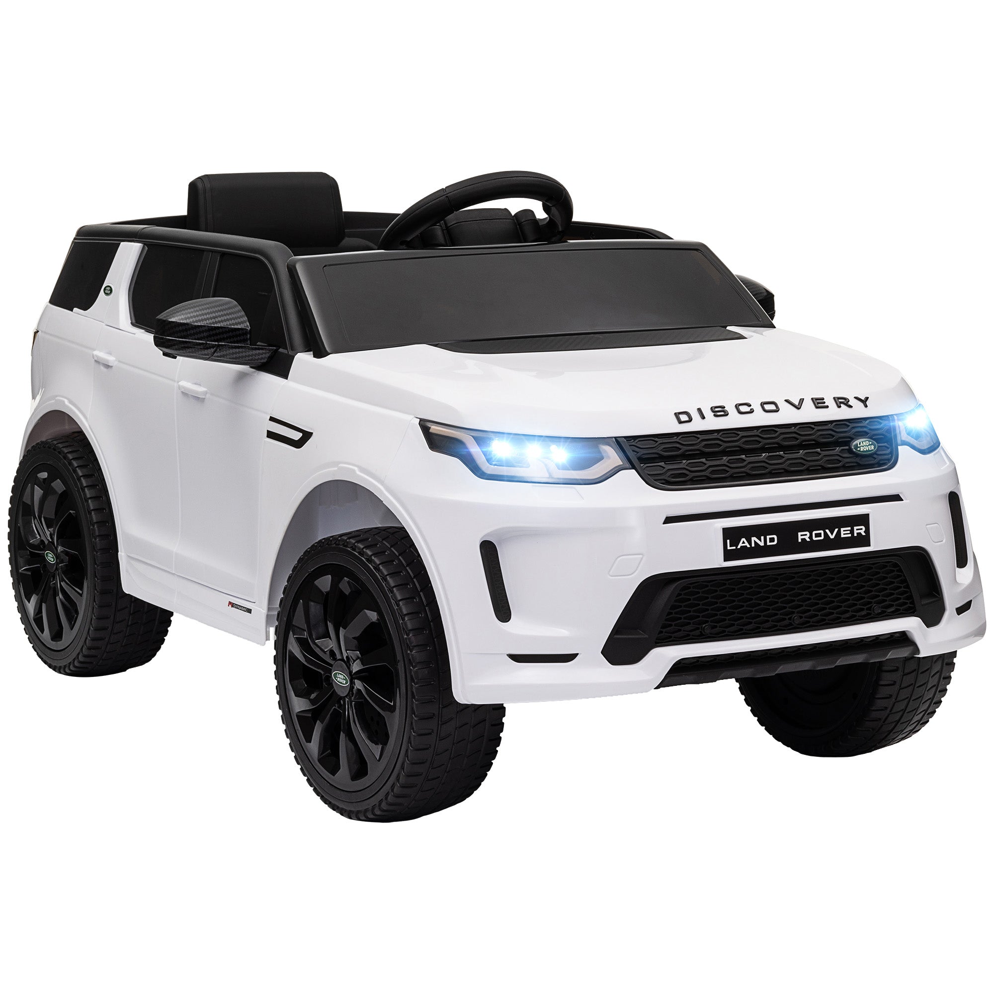 foto del prodotto macchina elettrica per bambini con licenza land rover discovery sport 106x65,5x51 cm bianco