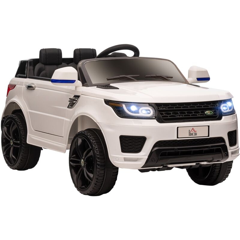 foto del prodotto macchina elettrica per bambini con telecomando luci led e clacson bianco