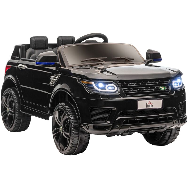 foto del prodotto macchina elettrica per bambini con telecomando luci led e clacson nero