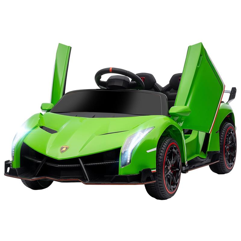 foto del prodotto macchina elettrica per bambini lamborghini veneno 12v con telecomando, et 3 6 anni, verde