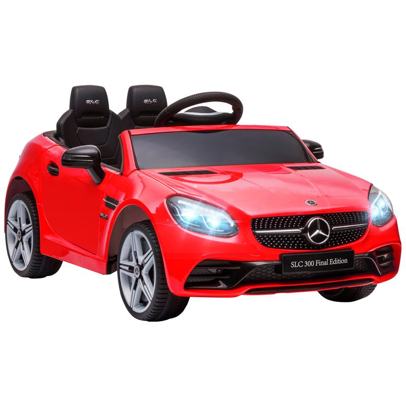foto del prodotto macchina elettrica per bambini licenza mercedes slc 300 con telecomando, in pp e metallo, 107x62.5x44 cm, rosso