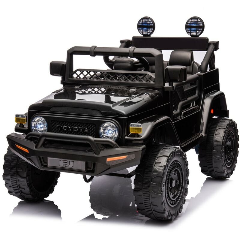 foto del prodotto macchina elettrica per bambini nera toyota cruiser auto a batteria 12 v