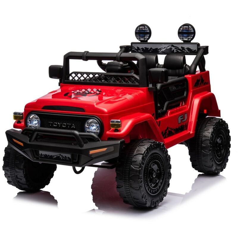 foto del prodotto macchina elettrica per bambini toyota cruiser rossa auto a batteria 12 v