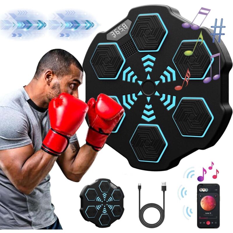 foto del prodotto macchina elettronica per boxe, led smart musical boxing, macchina musicale per boxe domestica, dispositivo elettronico portatile per boxe montato a