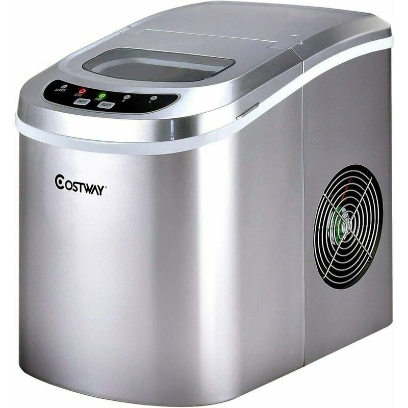 foto del prodotto macchina ghiaccio 2,2 l, fabbricatore cubetti 12 kg in 24 h, ciclo produttivo 6 13 minuti, tecnologia a infrarossi, funzionamento automatico