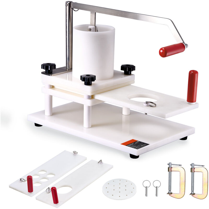 foto del prodotto macchina manuale hamburger commerciale, macchina per hamburger con 3 stampi convertibili 2 4 5 pollici , pressa per hamburger manico materiale