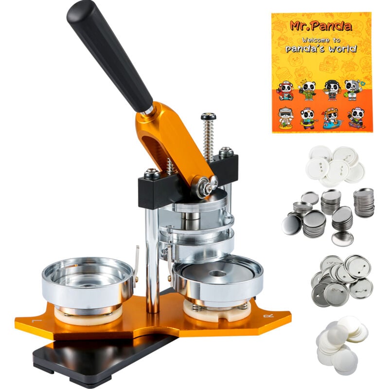 foto del prodotto macchina per bottoni da 75 mm, kit pressa per spille da 3 con 100 parti gratuite mophorn
