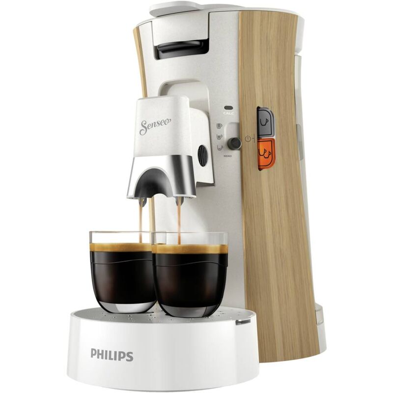 foto del prodotto macchina per caffè con cialde senseo csa240 05 csa240 05 bianco, legno