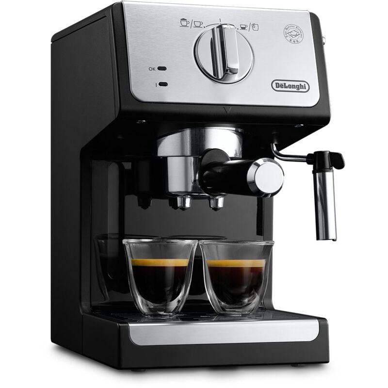 foto del prodotto macchina per caff espresso 15 bar nero argento ecp33.21.bk delonghi