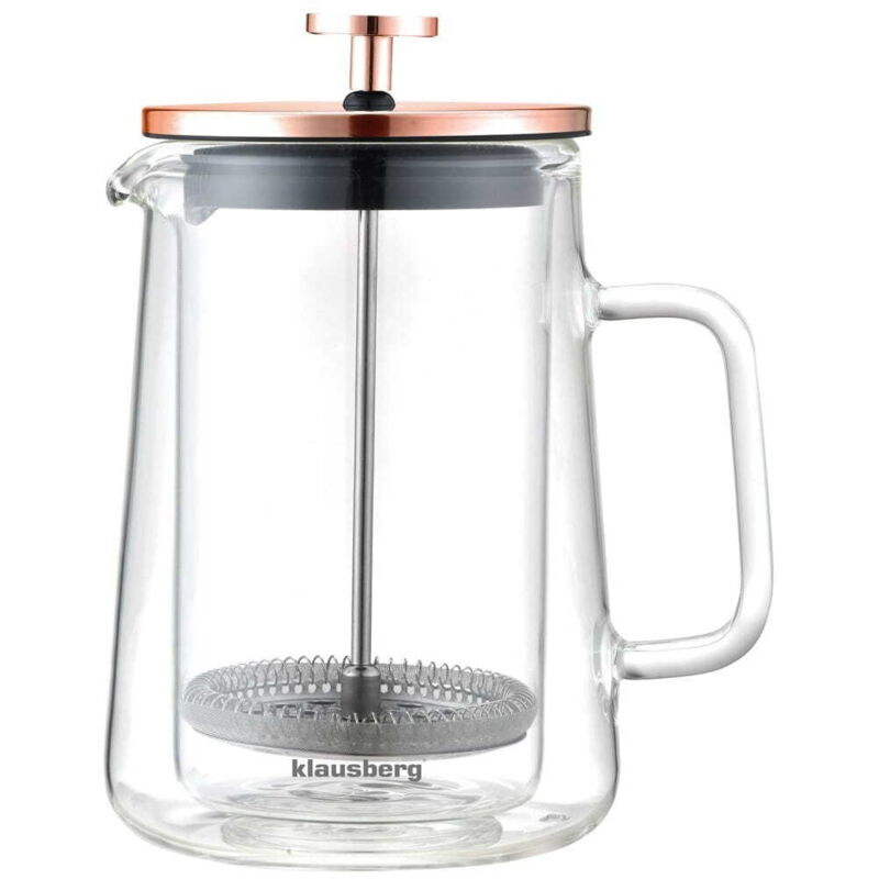foto del prodotto macchina per caffè/tè 0,60l french press oro rosa klausberg kb-7724