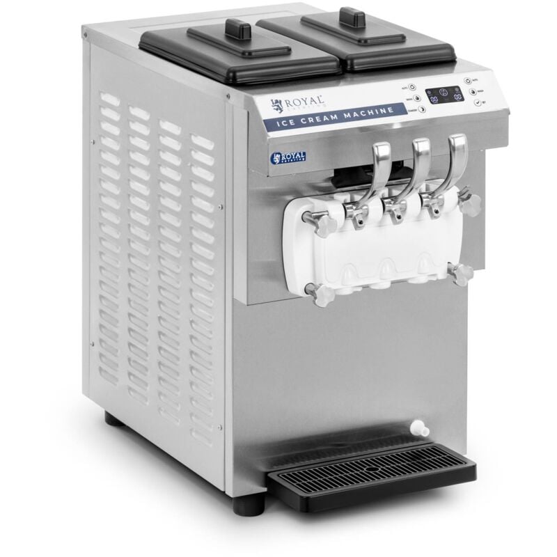 foto del prodotto macchina per gelato soft 1350 w 16 l h led 3 gusti royal catering