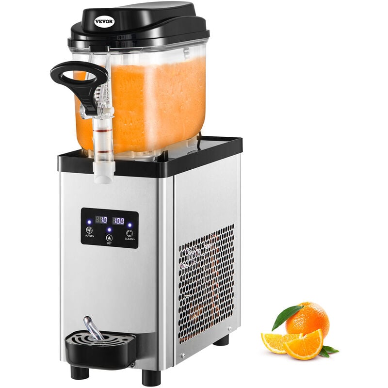 foto del prodotto macchina per granite commerciale da 6l, macchina per granite in acciaio inossidabile per bevande congelate, potenza da 300w a colore nero, uso per
