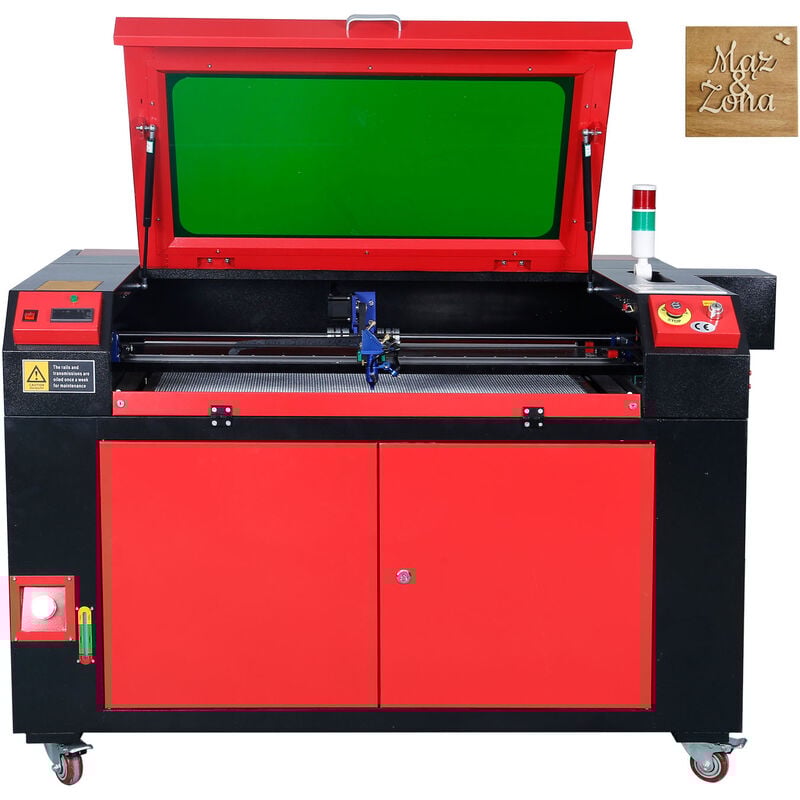 foto del prodotto macchina per incisione laser co2 compatta piano di lavoro 60x90cm potenza 100w spessore di taglio max. 20mm velocita di incisione 0 800 mm s,
