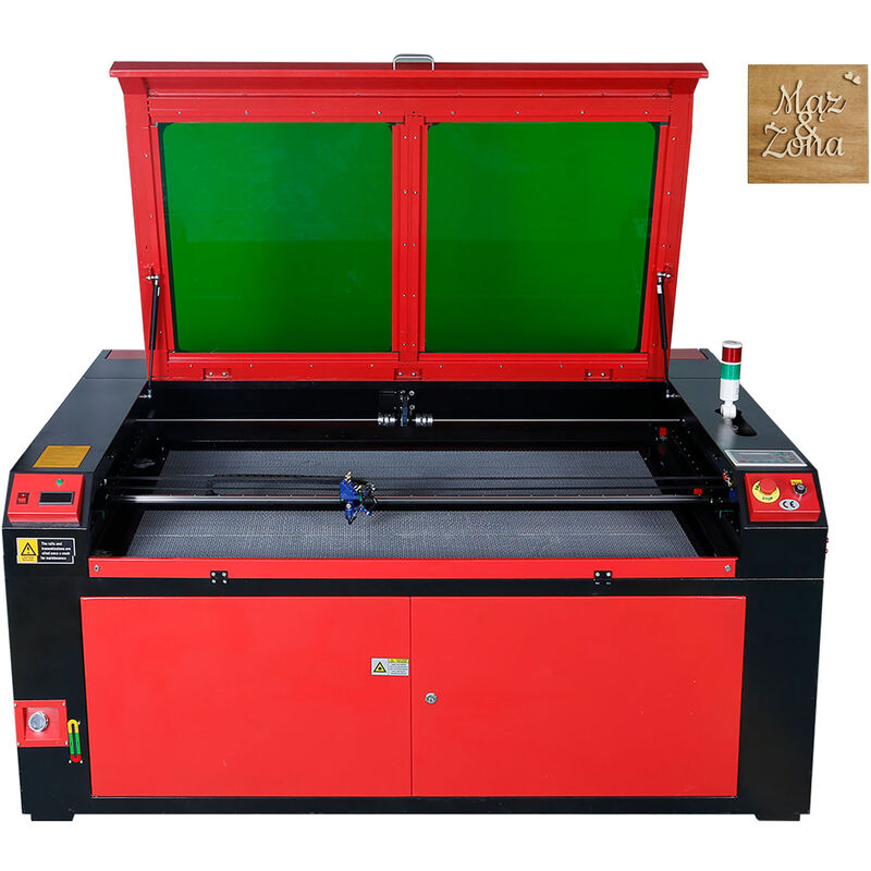 foto del prodotto macchina per incisione laser co2 compatta piano di lavoro 90x140cm potenza 130w spessore di taglio max. 20mm velocita di incisione 0 800 mm s,