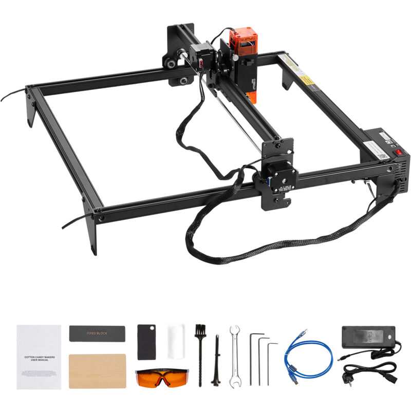 foto del prodotto macchina per incisione laser, potenza in uscita 10 w, incisore laser con area di lavoro 38 x 40 cm, velocit di movimento 10000 mm min, punto