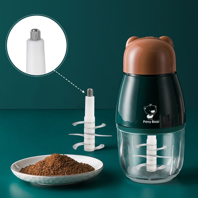 foto del prodotto macchina per integratori alimentari elettrici per bambini da 300 ml macchina per cucinare per bambini in vetro tritacarne multifunzione verde