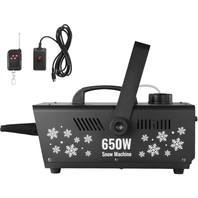 foto del prodotto macchina per la neve, 650 w, serbatoio da 1 l per incantevoli effetti neve mophorn