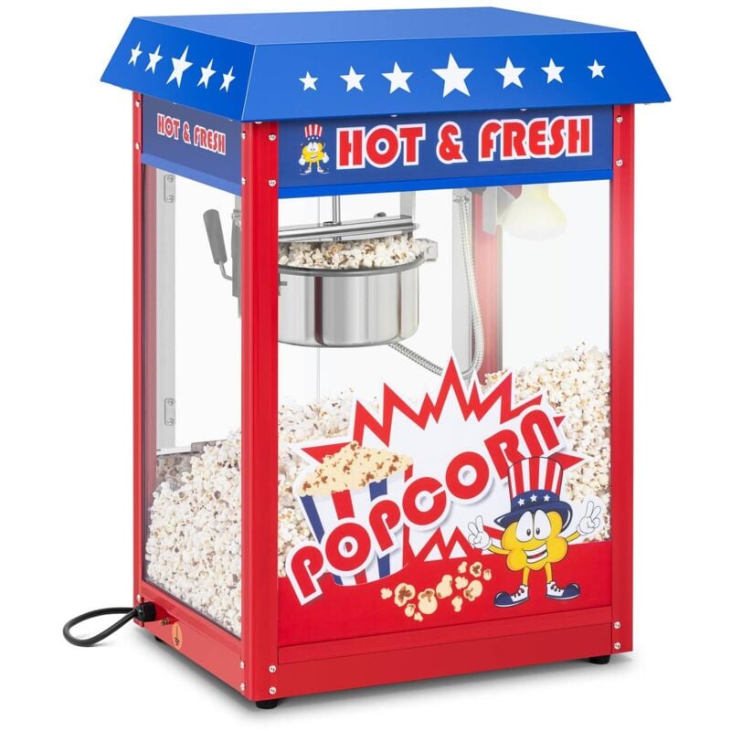 foto del prodotto macchina per popcorn design americano con dosatore e paletta in omaggio 1500w
