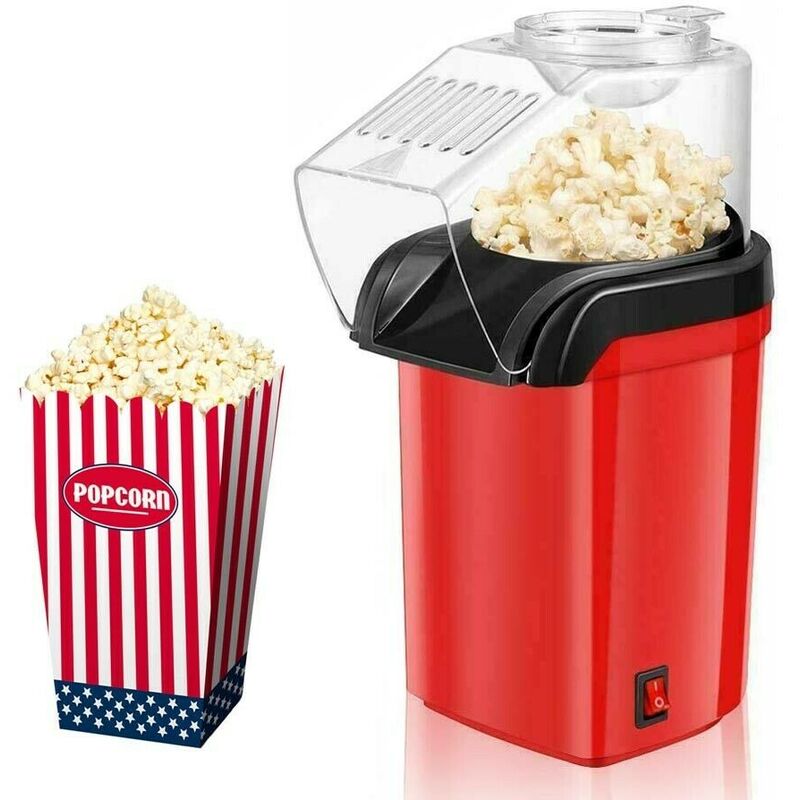 foto del prodotto macchina per popcorn elettrica 1200w rossa ad aria calda senza grassi