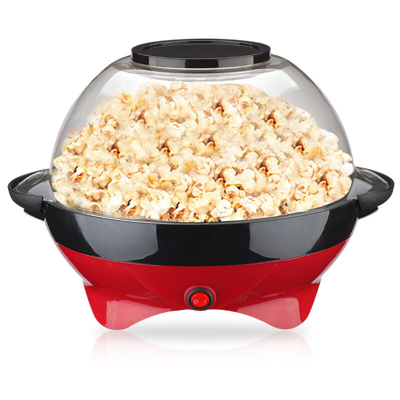 foto del prodotto macchina per popcorn macchina per popcorn ad aria calda veloce, senza olio e senza grasso, con misurino e coperchio superiore rimovibile,