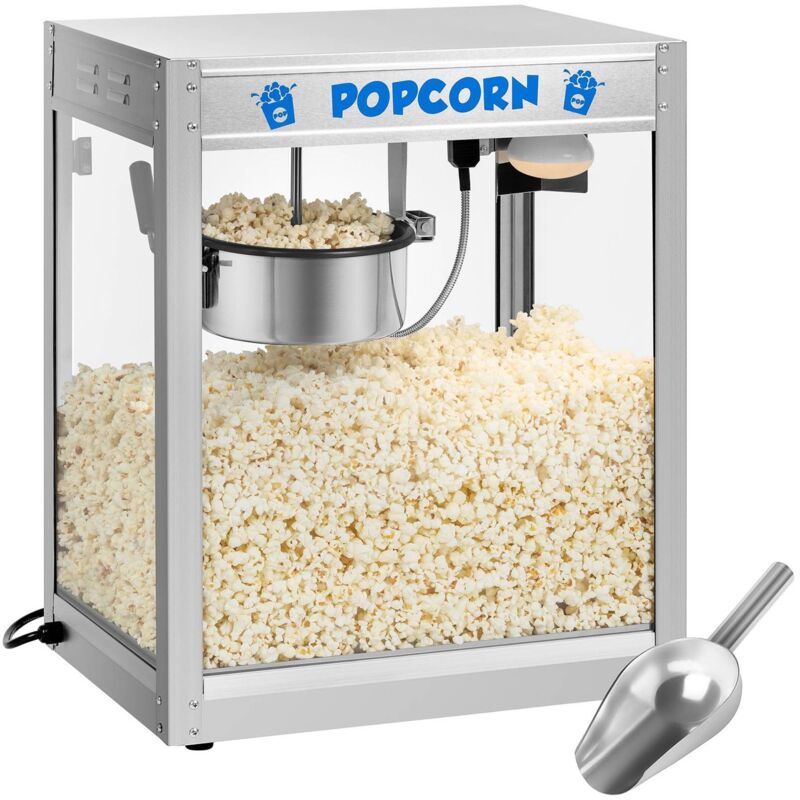 foto del prodotto macchina per popcorn pop corn in acciaio inox 1350 watt fino a 6 kg h paletta