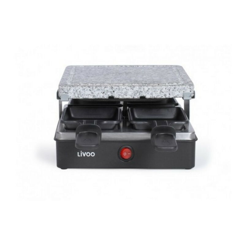 foto del prodotto macchina per raclette 4 persone 600w pietra per grigliare doc242 livoo