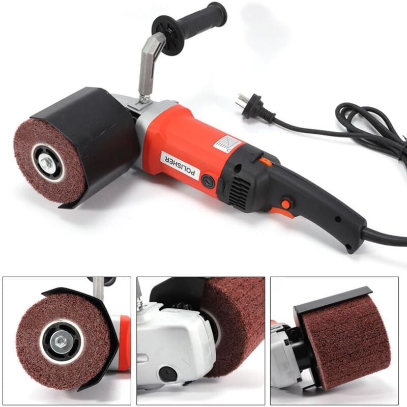 foto del prodotto macchina per rasatura, macchina satinatrice lucidatrice levigatrice smerigliatrice, spazzole per ristrutturazioni esterne, 1400w 230v