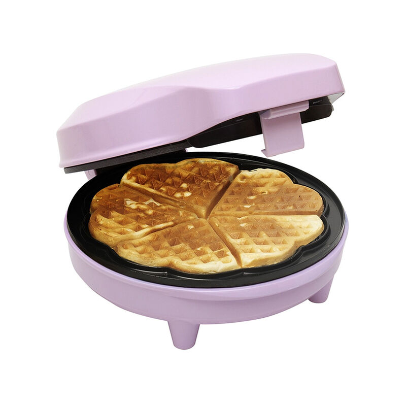 foto del prodotto macchina per waffle a forma di cuore 700w rosa asw217 bestron
